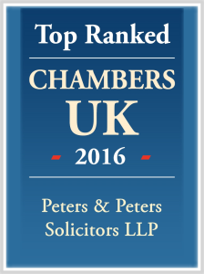 Peters & Peters Top Ranked Chambers 2016 - UK